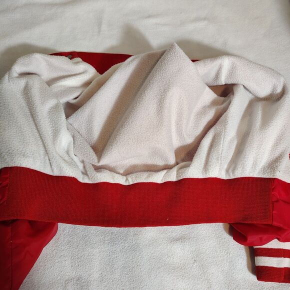 Vtg Disney EPCOT Center Mickey Kids Bomber Jacket Red Varsity Nylon 80s USA Sz 4 - Picture 11 of 12